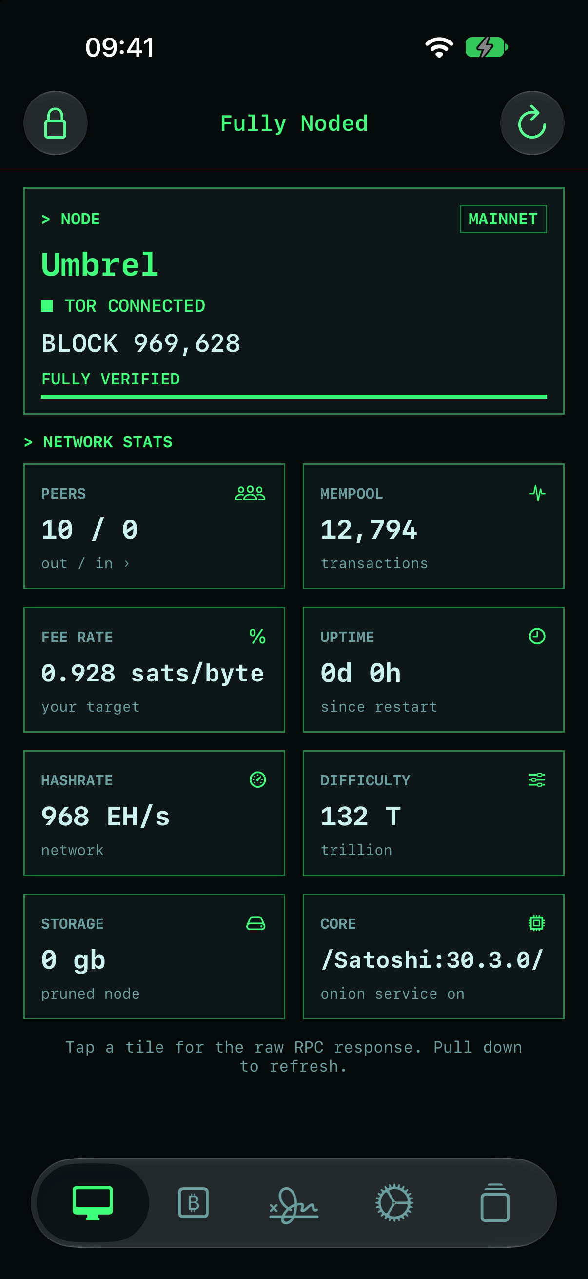 Fully Noded home: your node over Tor, fully verified