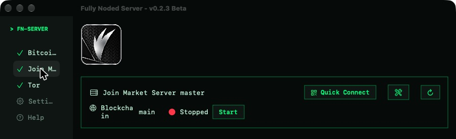 FN-Server Join Market tab