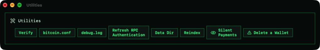 FN-Server Utilities window with the Silent Payments button